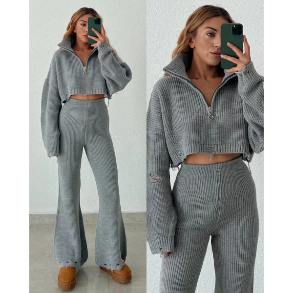 Yırtıklı Triko Takım