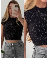 Taşlı Crop Top