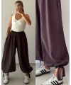 Dokulu Modal Kumaş Şalvar Pantolon