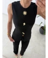 Gold Aksesuarlı Kolsuz İkili Takım
