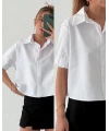 Kısa Kollu Lastikli Poplin Gömlek