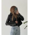 Taşlı Deri Ceket