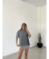 Yıkamalı Oversize Basic Tişört