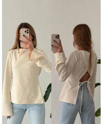 İspanyol Kol Sırt Bağlamalı Dekolteli Basic