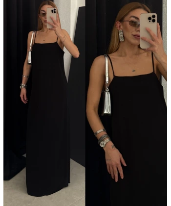 Orj. Marka Maxi Boy Askılı Basic Elbise