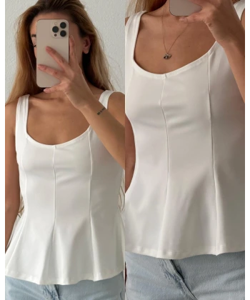 Askılı Volanlı Kadın Bluz