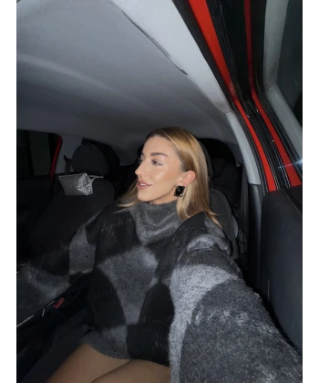 Baklava Desenli Etekli Kazaklı Takım