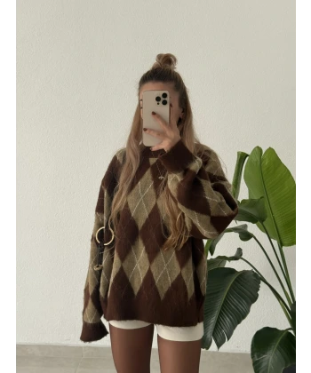 Baklava Desenli Kazak