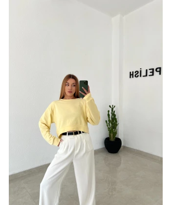 Basic Kısa Sweatshirt