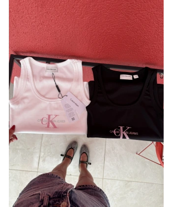 Calvin Klein Taşlı Baskılı Marka Atlet