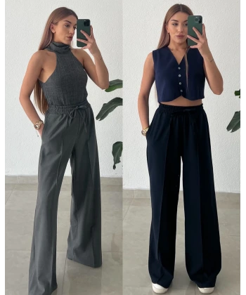 Çımalı Poliviskon Palazzo Pantolon