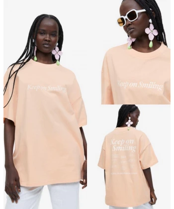 Orj Marka Nakışlı Yazılı Tişört