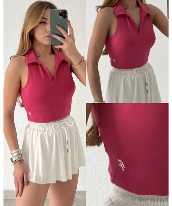 Orj Marka Polo Yaka Sporcu Crop