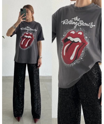 Orj Marka Yıkamalı Baskılı Tişört