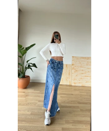 ORJ MARKA YIRTMAÇLI KOT ETEK