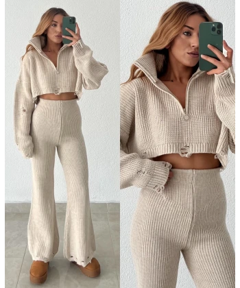 Yırtıklı Triko Takım