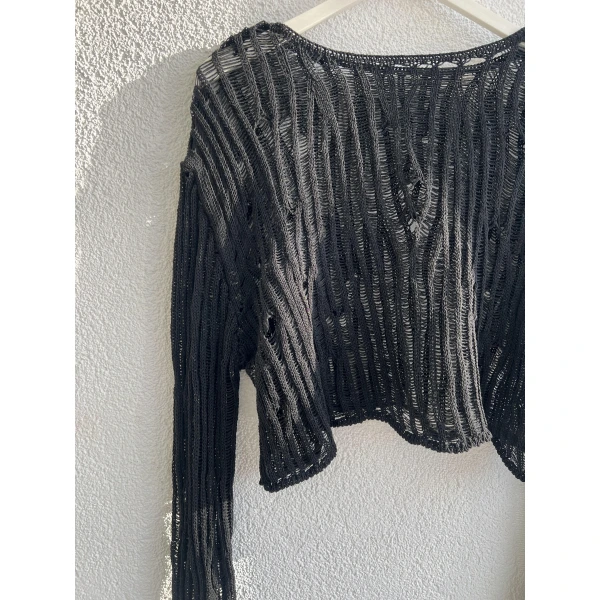 Ajurlu Mevsimlik Yırtıklı Triko