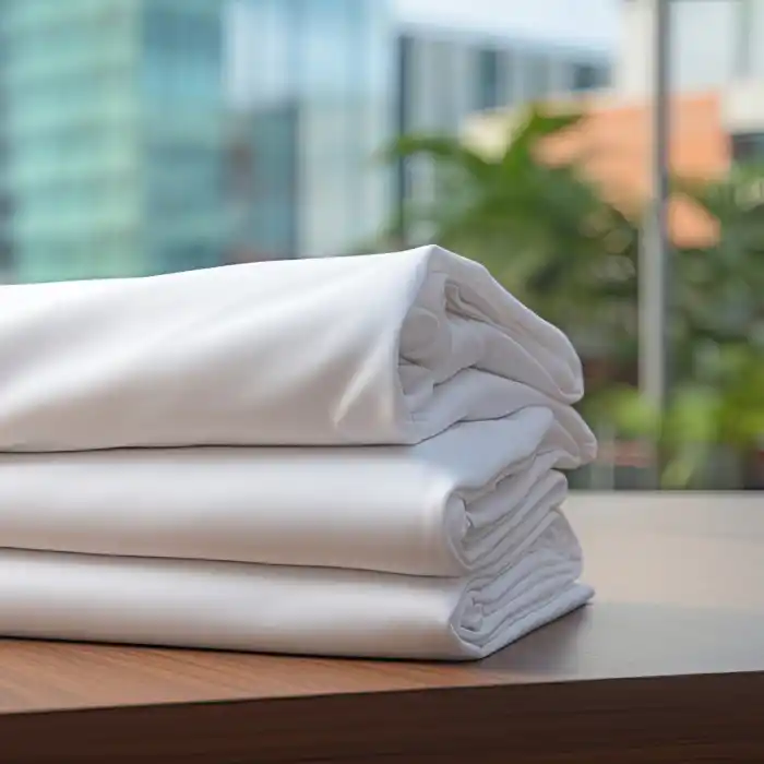 83 Tel Düz Pamuk Saten Çift Kişilik Otel Çarşafı