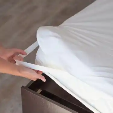 Pamuk Sıvı Geçirmez Çift Kişilik Otel Yatak Alezi