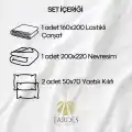 63 Tel Çift Kişilik Otel Nevresim Takımı (Lastikli Çarşaflı)