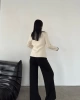 Kadın Triko Ceket Yelek Pantolon Alt Üst İkili Triko Takım