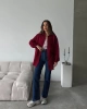 Kadın Bordo Müslim Kumaş Premium Gömlek