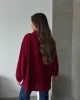 Kadın Bordo Müslim Kumaş Premium Gömlek