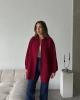 Kadın Bordo Müslim Kumaş Premium Gömlek