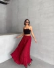 Kadın Yüksek Bel Kırışık Model Midi Boy Etek