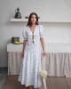 Kadın Premium Kalite Desenli Kimono Bluz Astarlı Etek Alt Üst İkili Takım