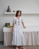 Kadın Premium Kalite Desenli Kimono Bluz Astarlı Etek Alt Üst İkili Takım