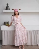 Kadın Premium Kalite Desenli Kimono Bluz Astarlı Etek Alt Üst İkili Takım