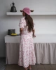 Kadın Premium Kalite Desenli Kimono Bluz Astarlı Etek Alt Üst İkili Takım
