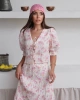 Kadın Premium Kalite Desenli Kimono Bluz Astarlı Etek Alt Üst İkili Takım