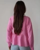 Kadın Pembe Önden Bağlamalı Uzun Kol Müslin Kumaş Kimono Bluz