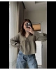 Kadın Uzun Kol Haki Premium Müslin Kumaş Gömlek Bluz