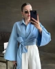 Kadın Bebe Mavidi Müslim Kumaş Premium Gömlek