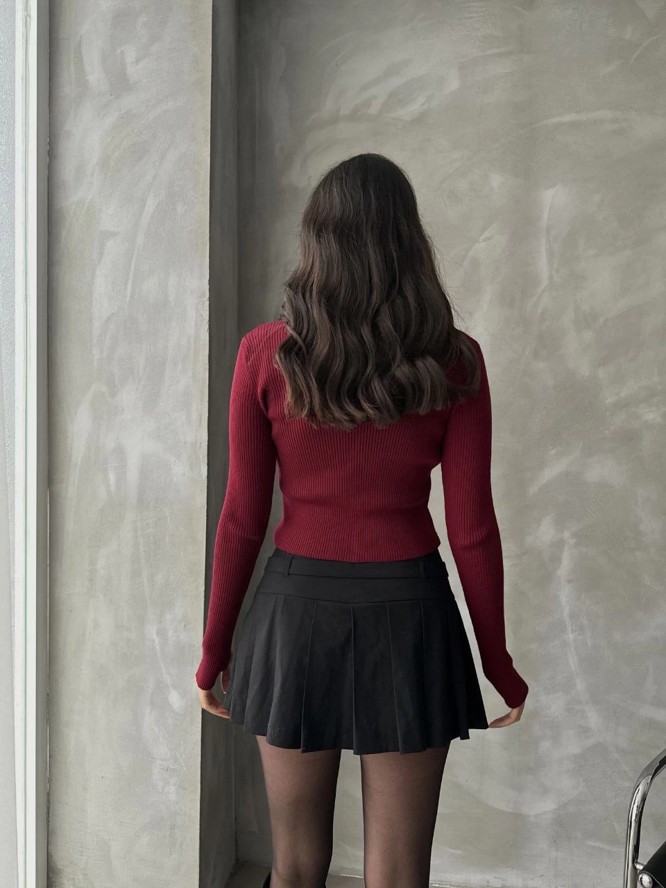 Kadın Çift Yönlü Fermuarlı Triko Hırka