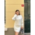 Kadın Krem Hırka Etek Alt Üst İkili Triko Takım