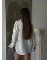 Kadın Beyaz Müslin Kumaş Premium Gömlek