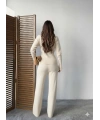 Kadın Antrasit Cıtcıt Detaylı Hırka Pantolon Alt Üst İkili Triko Takım (S/M Beden)