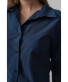 Kadın Lacivert Slim Fit Pensli Dar Kesim Günlük Şık Gömlek