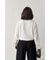 Kadın Ekru 3’lü Yapışık Set Body ve Kolyeli Gömlek