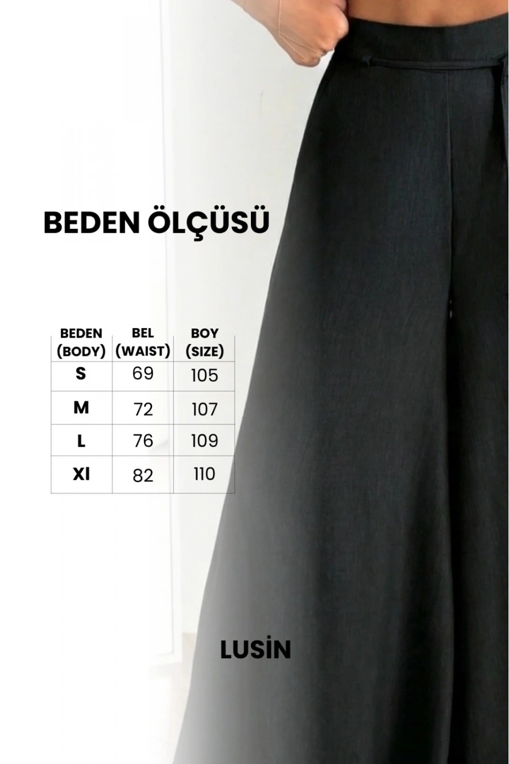 Kadın Kahverengi Bağcıklı Yüksek Bel Rahat Kesim Bol Paça Sofya Keten Pantolon