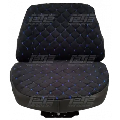 KOLTUK KILIFI 2 PARÇA (TAY TÜYÜ) SİYAH-MAVİ