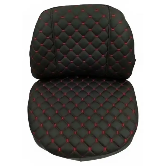 KOLTUK KILIFI TEK PARÇA (VİNLEX) SİYAH-KIRMIZI