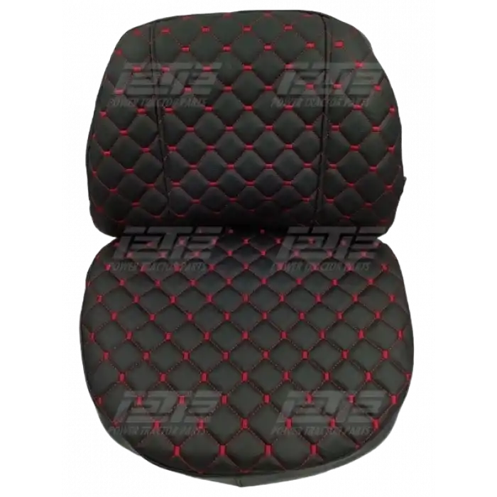 KOLTUK KILIFI 2 PARÇA (VİNLEX) SİYAH-KIRMIZI