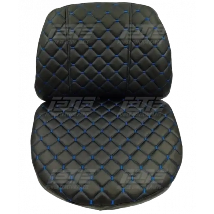 KOLTUK KILIFI 2 PARÇA (VİNLEX) SİYAH-MAVİ