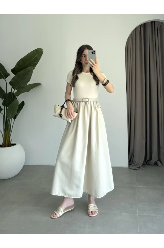 Kemerli Basic Taş Elbise