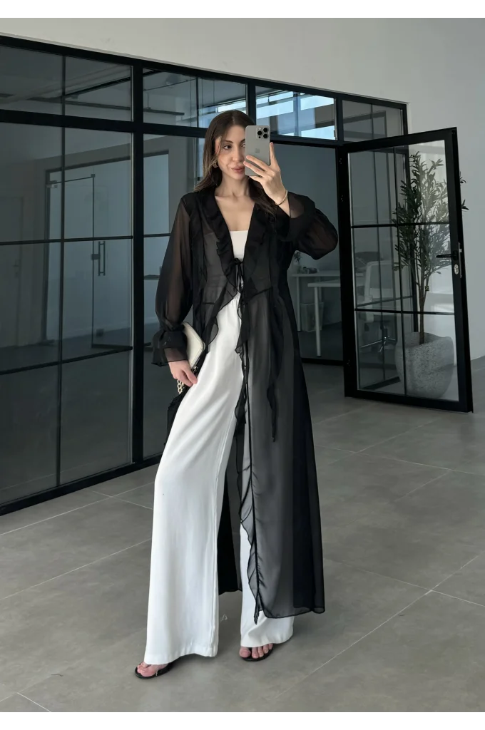 Maxi Boy Siyah Tül Pareo